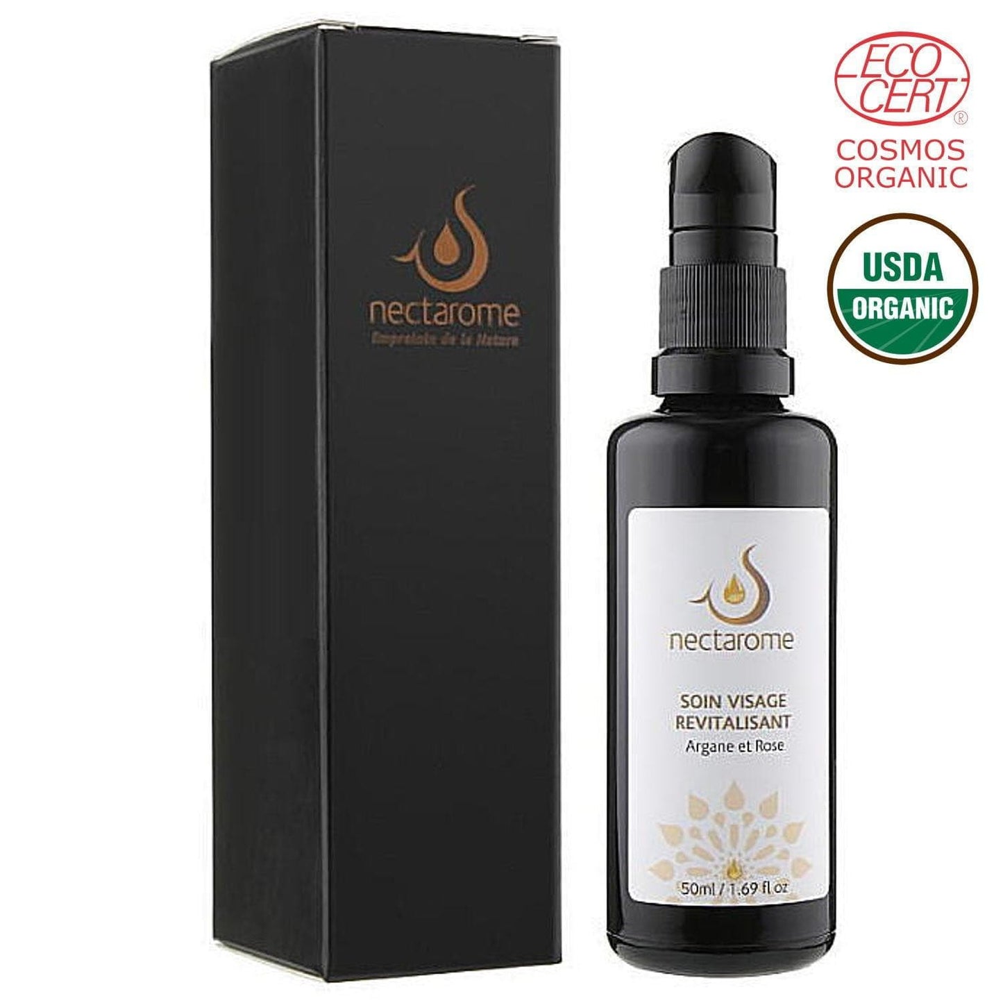 NECTAROME ネクタローム フェイシャルケアオイル アルガン＆ローズ （オーガニック認証エコサート・USDA取得）50ml - YOUR ORGANICS